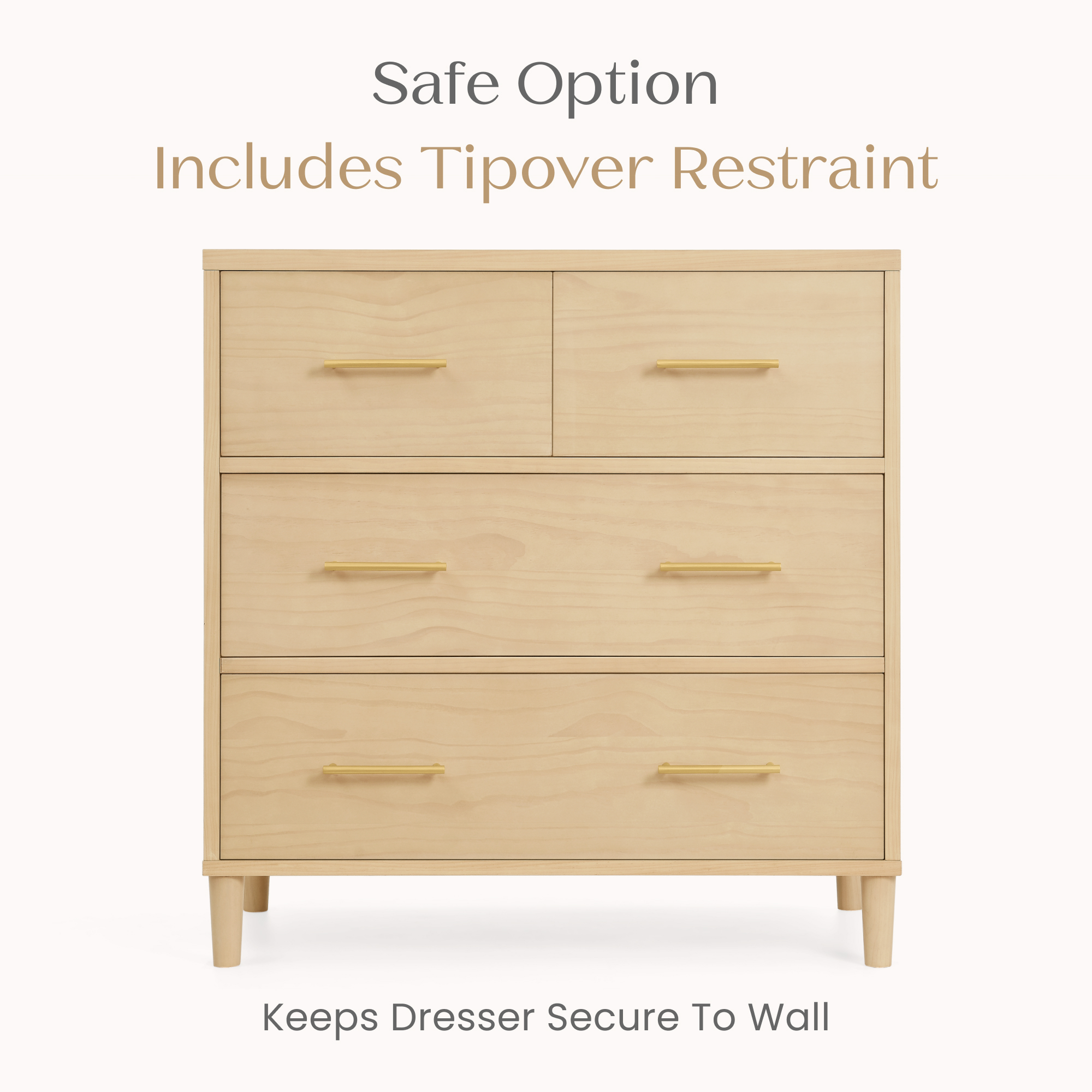 Delta Children Classic 4 Drawer Dresser With Changing Top - Antique White.