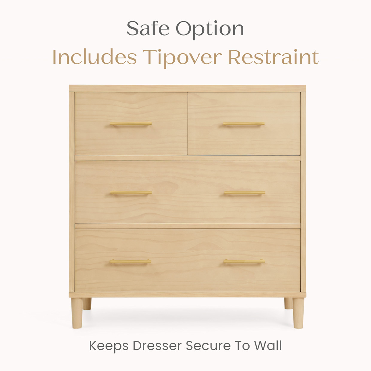 Delta Children Classic 4 Drawer Dresser With Changing Top - Antique White.