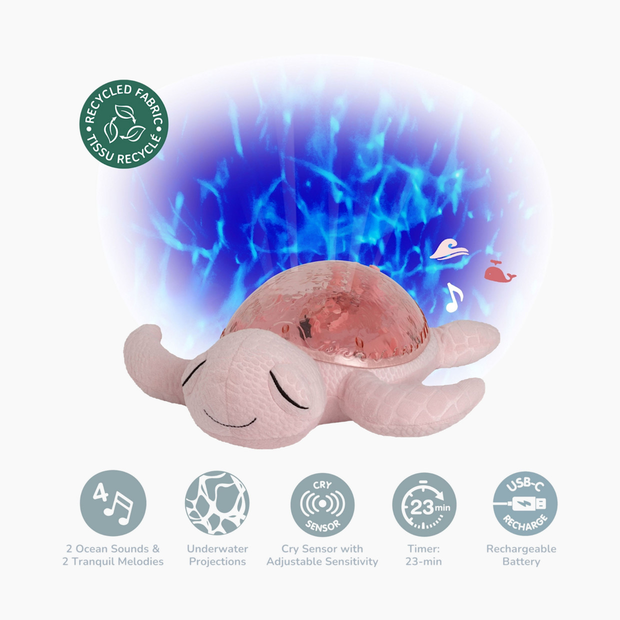 Cloud B Tranquil Turtle - Pale Pink.