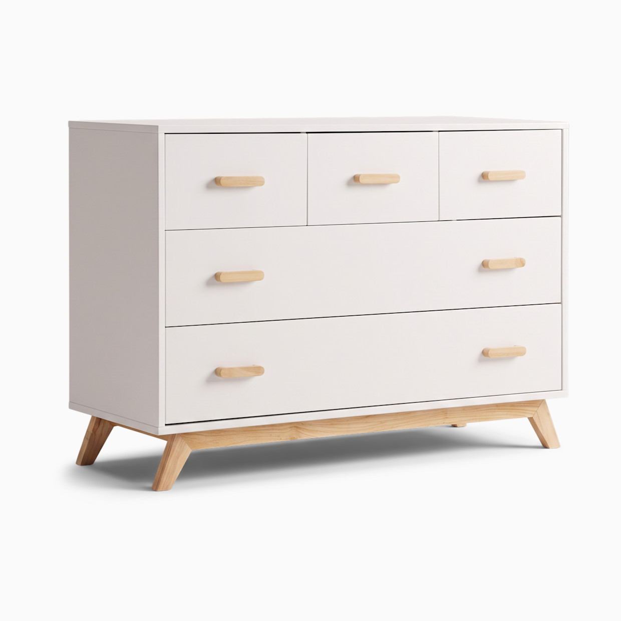 dadada Soho 5-Drawer Dresser - White/Natural.