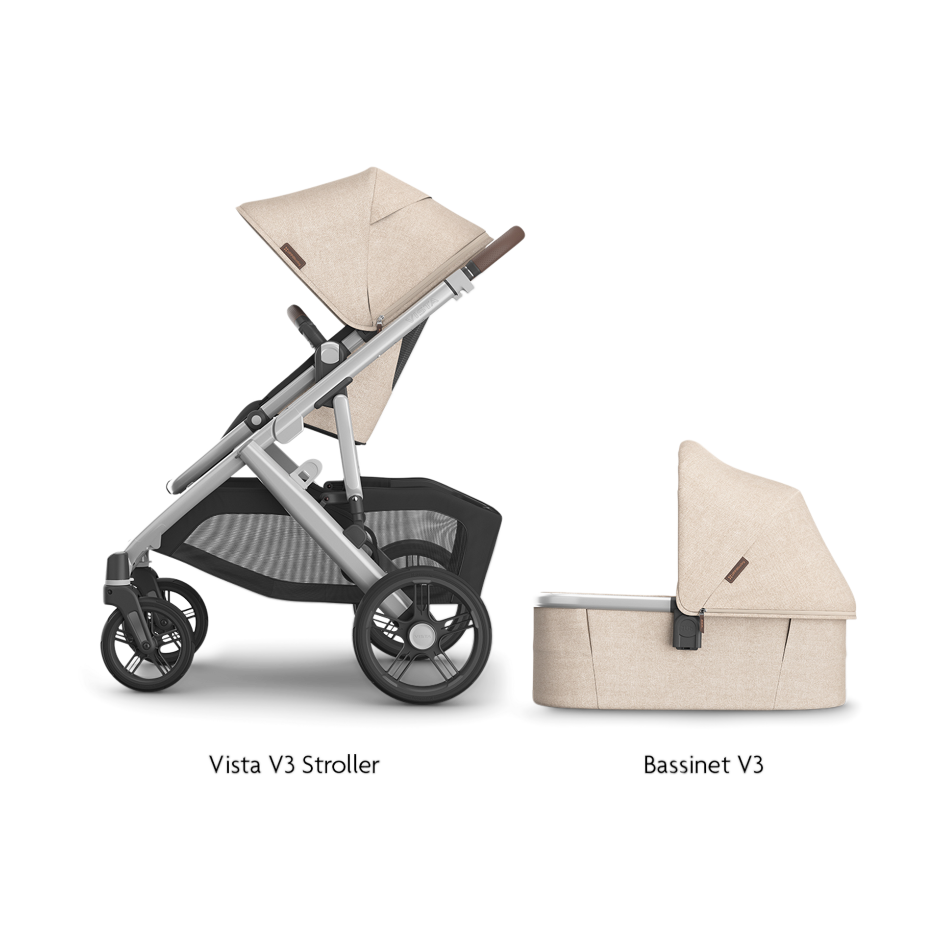 UPPAbaby Vista V3 Stroller & V3 Bassinet Bundle.