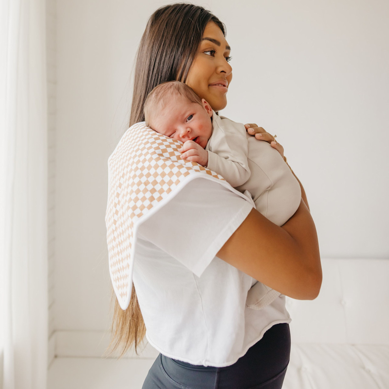 Copper Pearl Printed Burp Cloth Set - Vance.