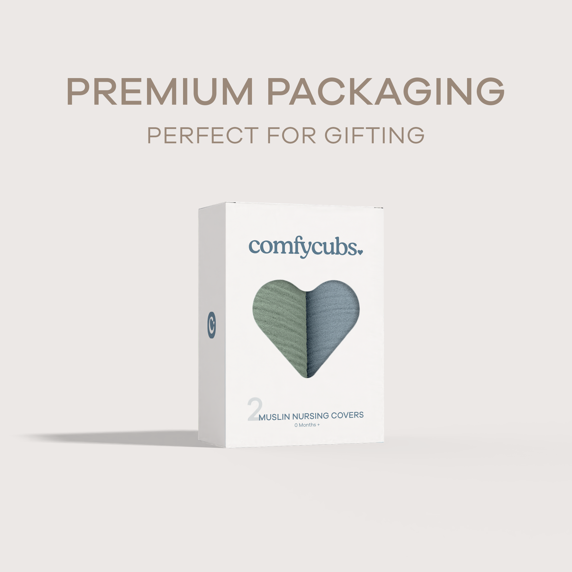 Comfy Cubs Muslin Nursing Cover with Adjustable Neck Strap - Fern And Pacific Blue, 2.