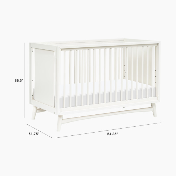 babyletto Peggy 3-in-1 Crib with Toddler Bed Conversion Kit - Warm White.