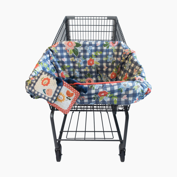 Boppy Shopping Cart and Restaurant High Chair Cover - Navy Blooms.