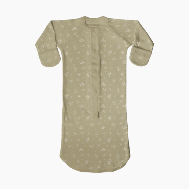 Goumi Kids Organic Cotton Printed Gown - Branches, 0-3 Months.
