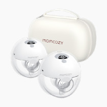 Momcozy M5 Hands-Free Wearable Breast Pump, Double-Sealed Flange for Baby-Like Comfort, 3 Modes & 9 Suction Levels, Portable Electric Pump – 24mm, 2-Pack Quill Gray