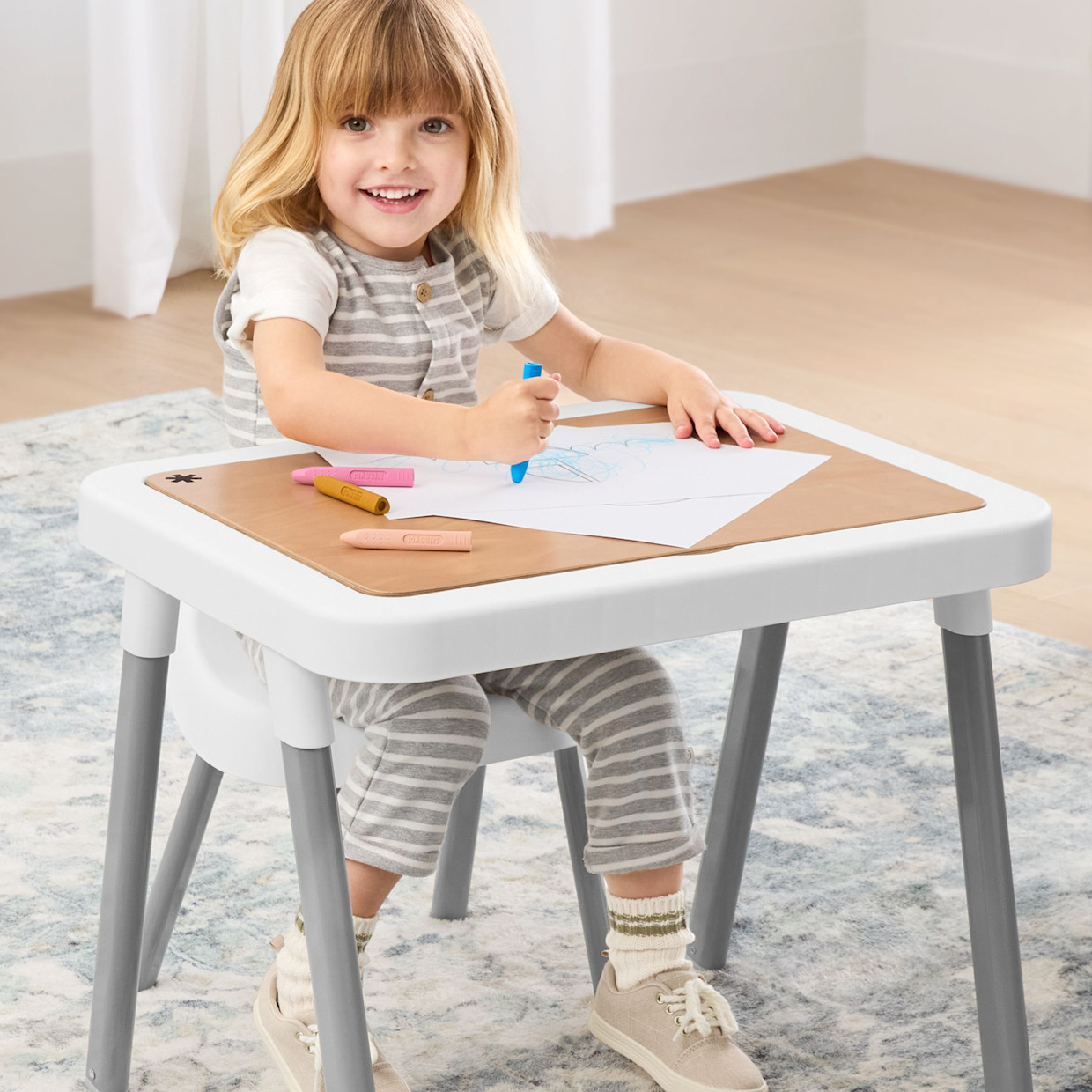 Skip Hop Wood Table Top for Discoverosity Toddler Sensory Table.