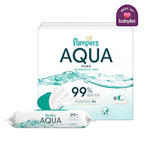 Pampers Baby Wipes Aqua Pure, 99% water-based wipes, Hypoallergenic and Unscented Baby Wipes, 672 Wipes Total (12 Flip-Top Packs)