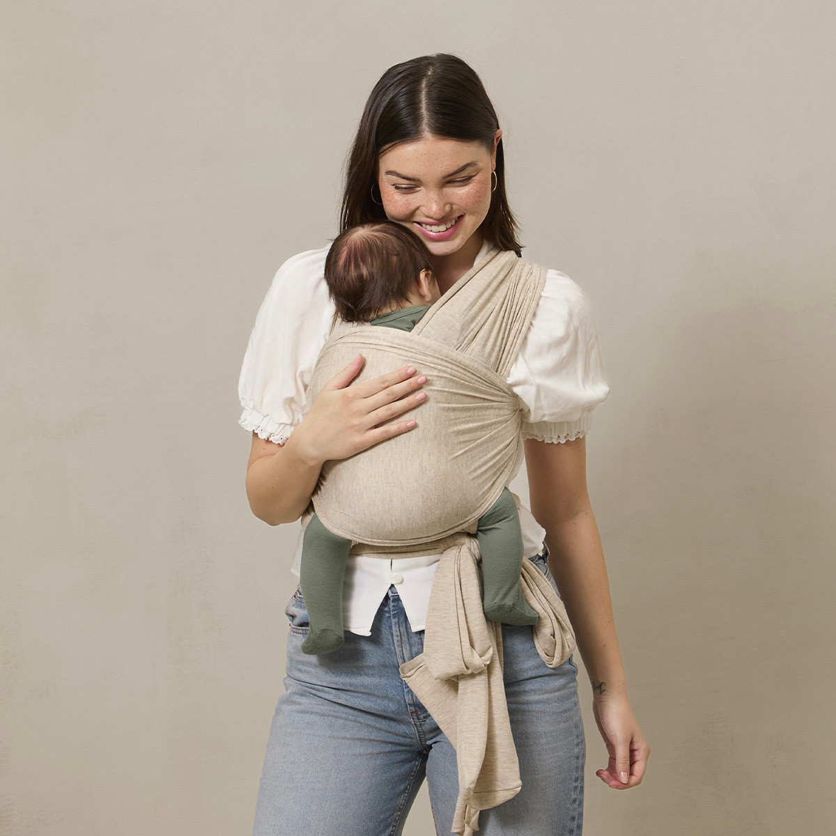 Solly Baby Wrap Carrier - Flax.