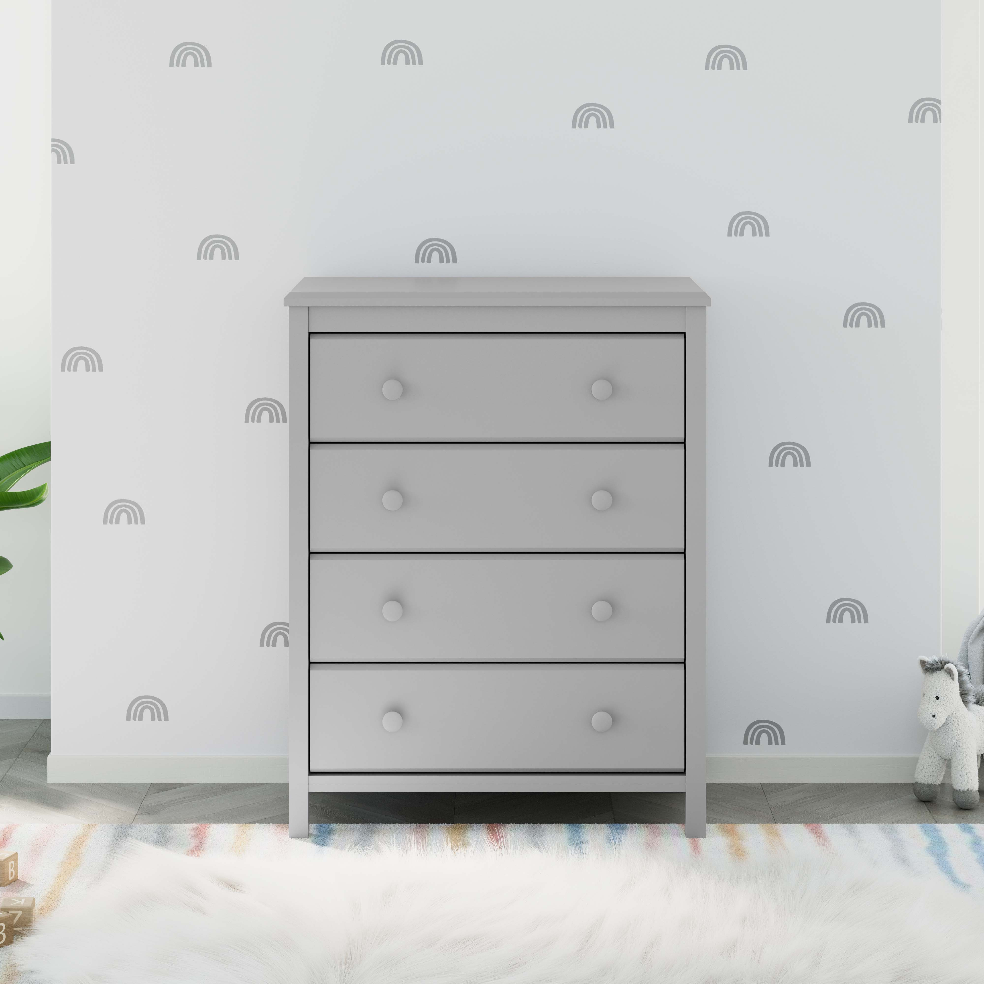 Storkcraft Alpine 4 Drawer Dresser - Pebble Gray.