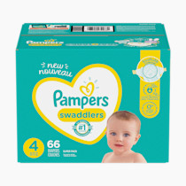 Pampers Swaddlers Size 4 Diapers, 66 Count - Leak Protection, Hypoallergenic, Dermatologist Approved