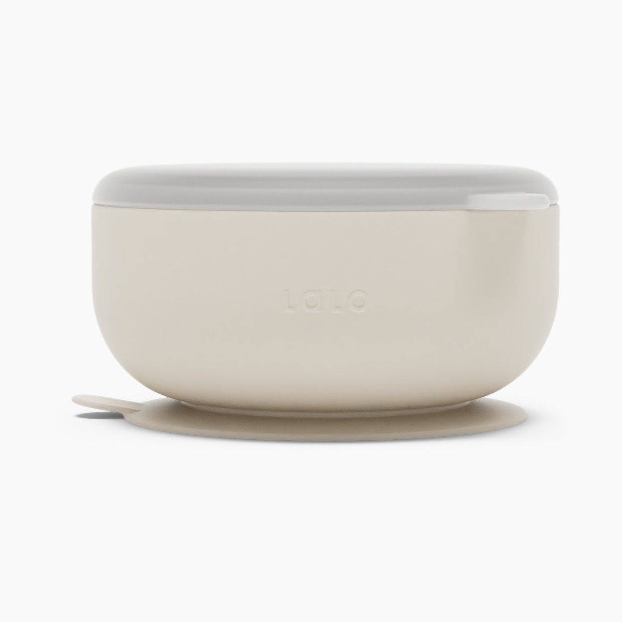 Lalo Suction Bowl + Lid - Oatmeal.