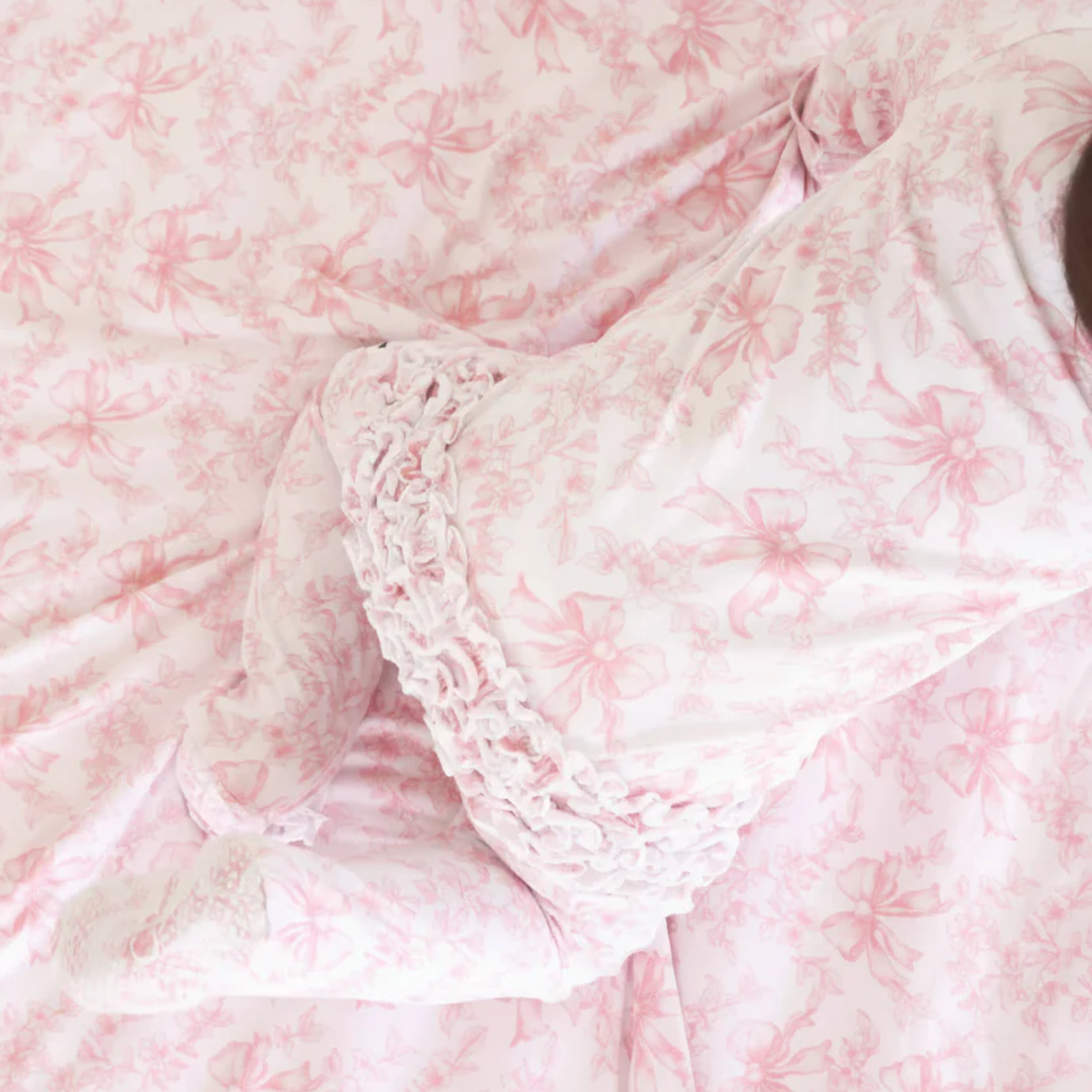 Caden Lane Ruffle Zipper Footie - Fancy Frills, 3-6 M.