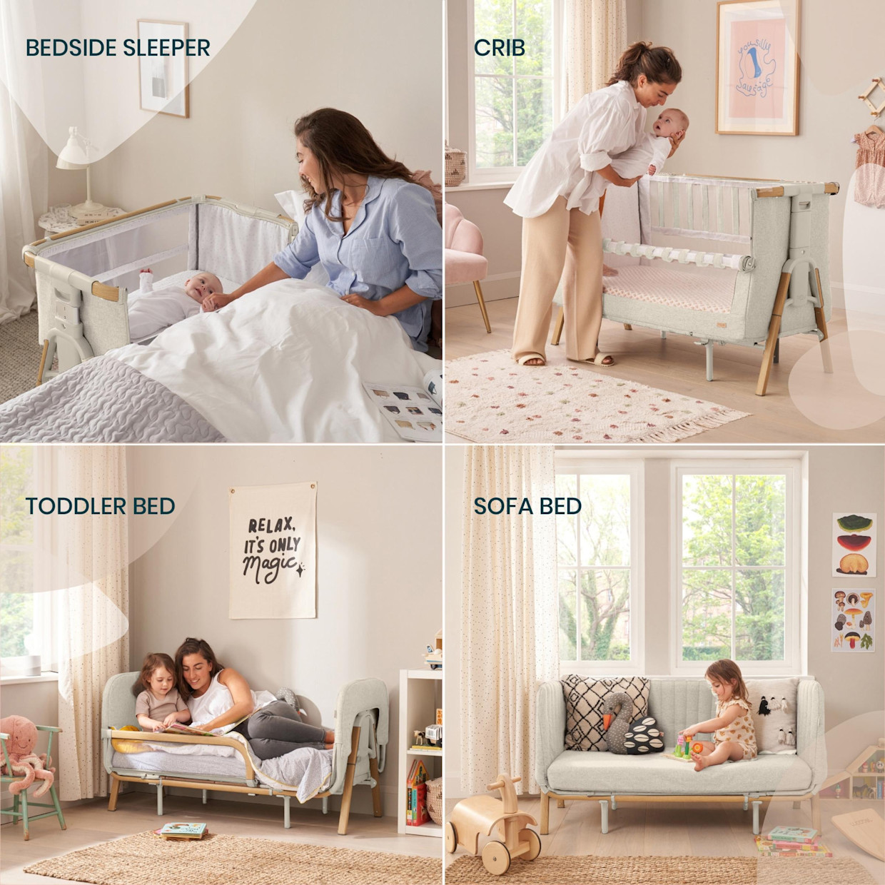 Tutti Bambini CoZee XL Complete Birth to 4+ Years Bundle - Oak/Ecru.