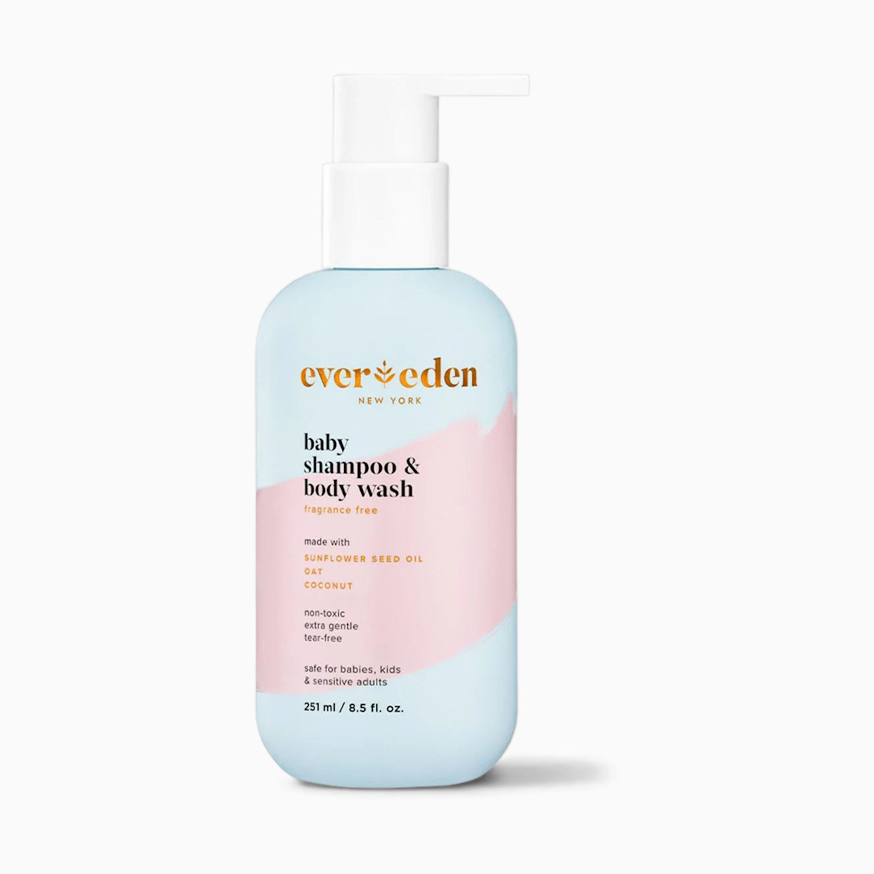 Evereden Baby Shampoo and Body Wash - Fragrance Free, 251ml.