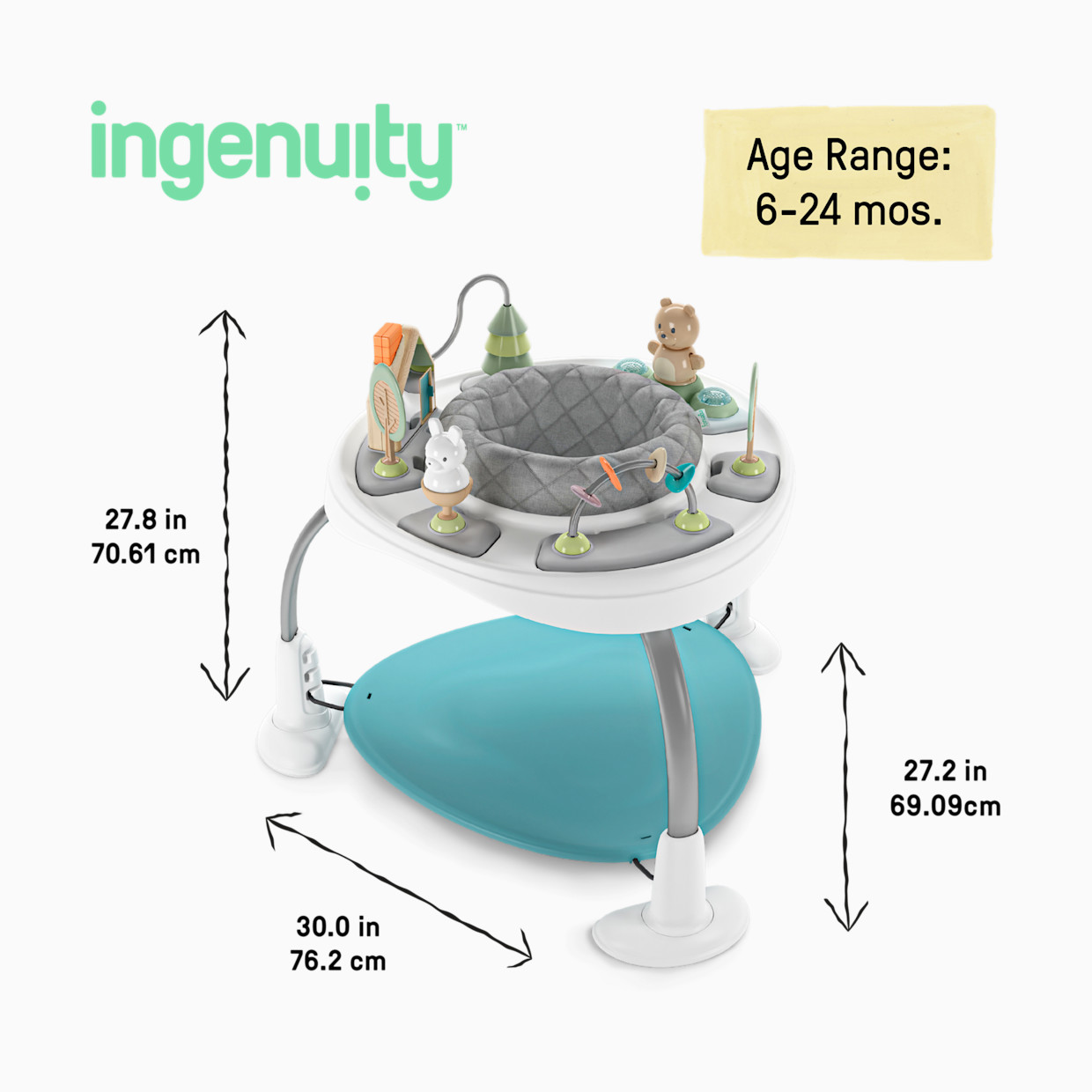 Ingenuity Spring & Sprout 2-in-1 Activity Jumper & Table - First Forest.