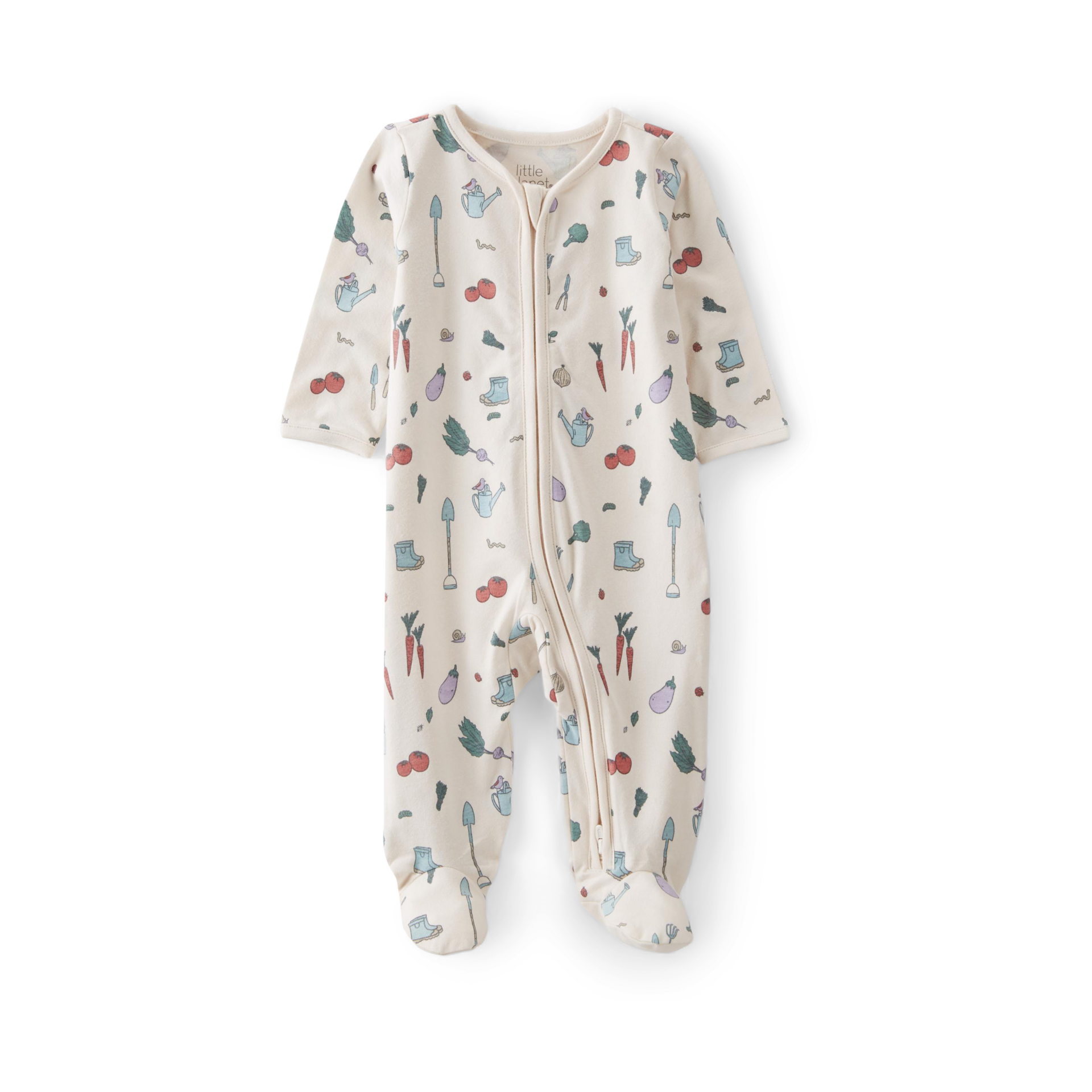 Carter's Little Planet Organic Cotton Sleep & Play Pajamas - Veggie Garden Print, Newborn - $14.00.