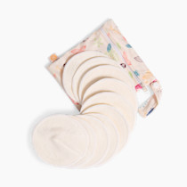 Kindred Bravely Organic Reusable Nursing Pads 10 Pack | Washable Breast Pads for Breastfeeding, Leaking with Carry Bag