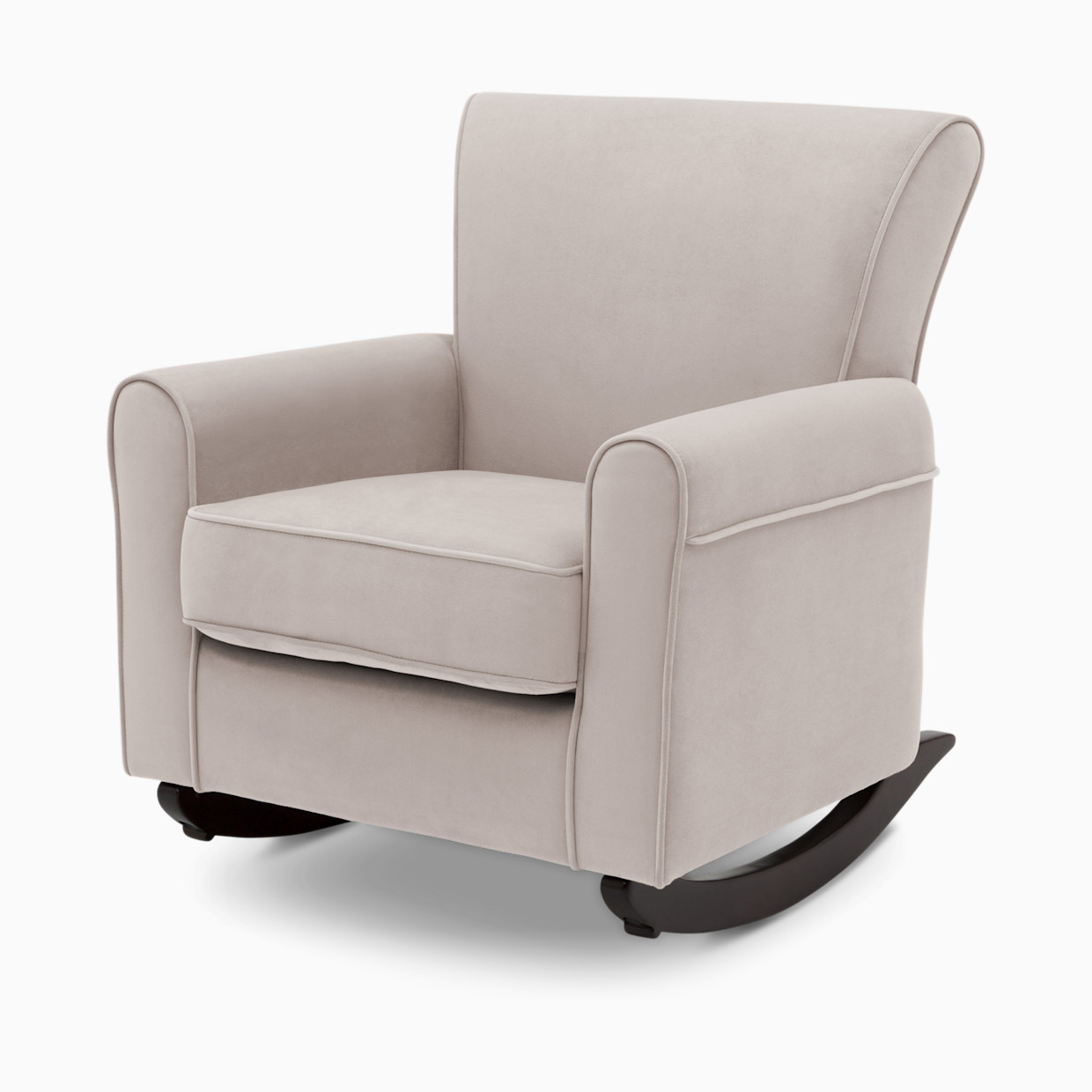 Delta Children Lancaster Rocking Chair - Linen With Dark Chocolate Frame.