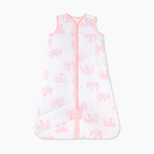 Burt's Bees Baby Quilted Beekeeper Organic Cotton Wearable Blanket - Wandering Elephant, Small.