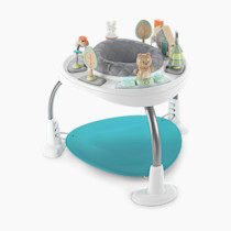 Ingenuity Spring & Sprout 2-in-1 Baby Activity Center Jumper and Table with Infant Toys - Ages 6 Months +, First Forest