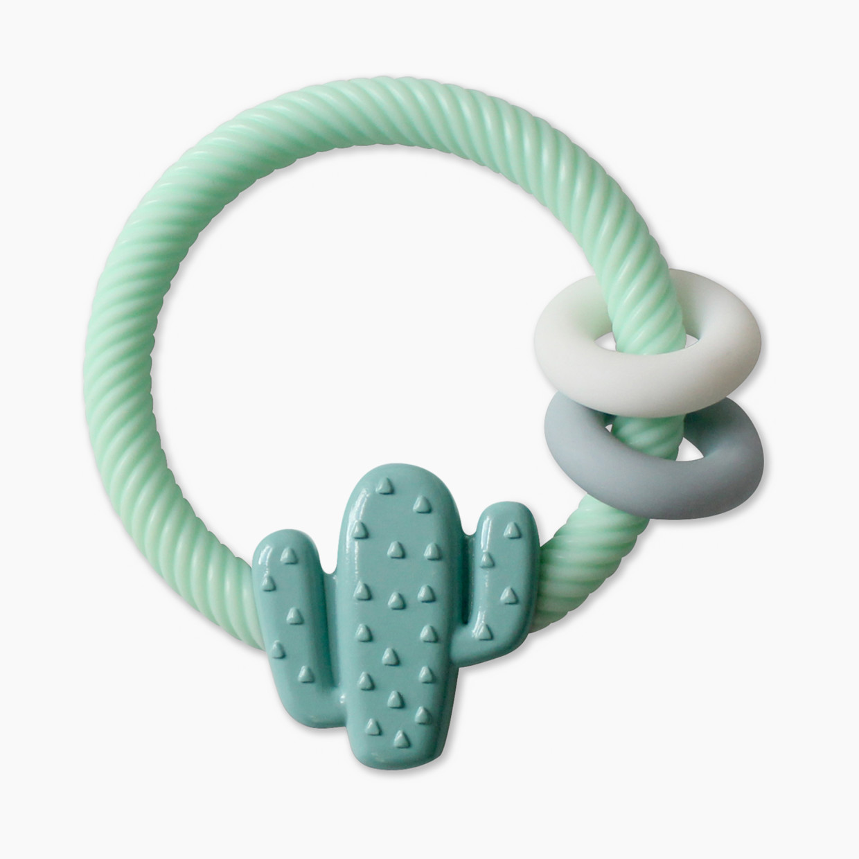 Itzy Ritzy Silicone Teether with Rattle - Cactus.