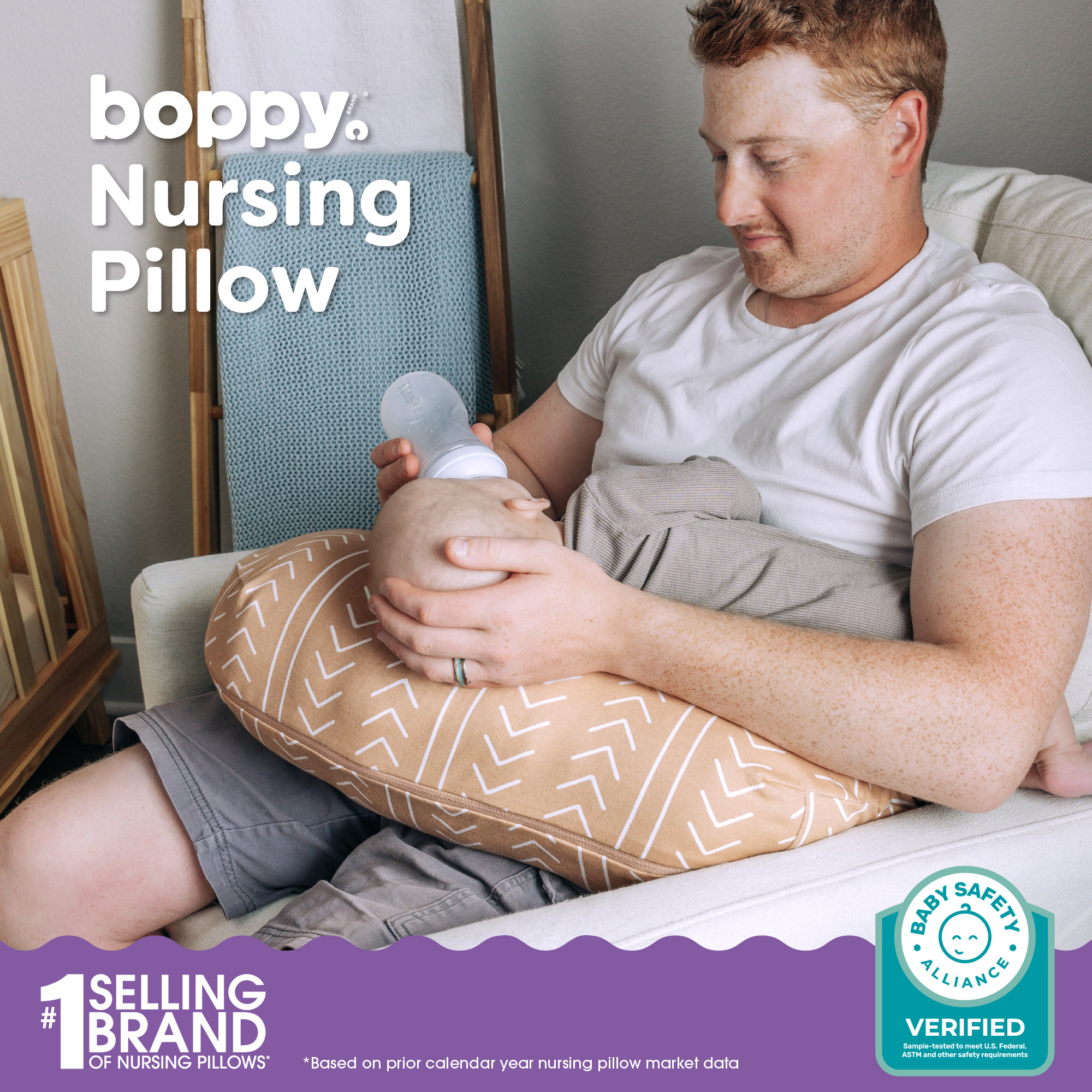 Boppy Boppy x Babylist Nursing Pillow with Organic Cotton Cover.