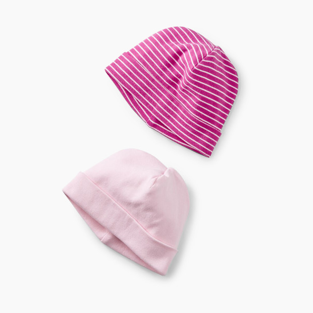 Tea Collection Baby Hat (2 Pack) - Pink Crepe, 0-3 Months.