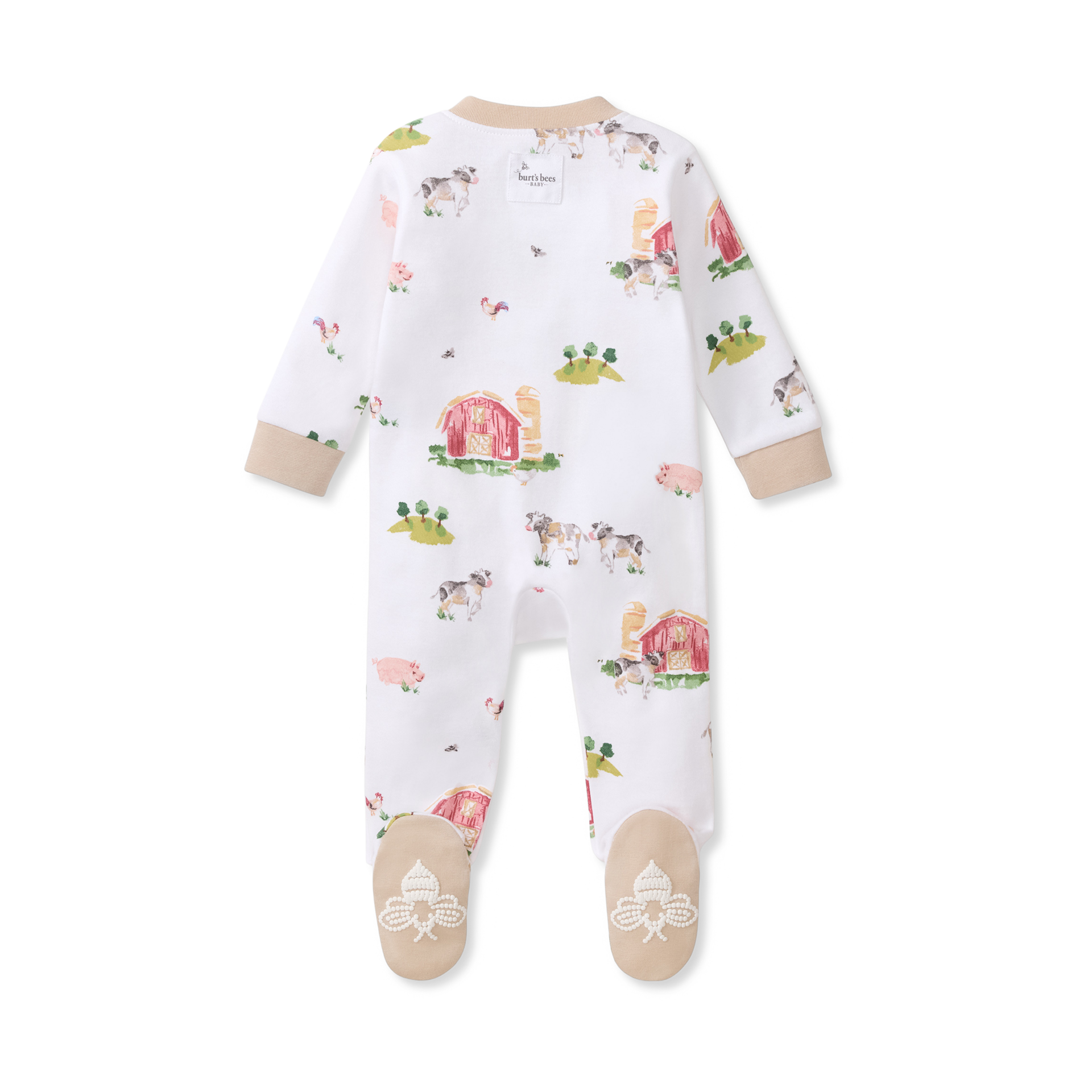 Burt's Bees Baby Organic Sleep & Play Footie Pajamas - Barnyard, Newborn.
