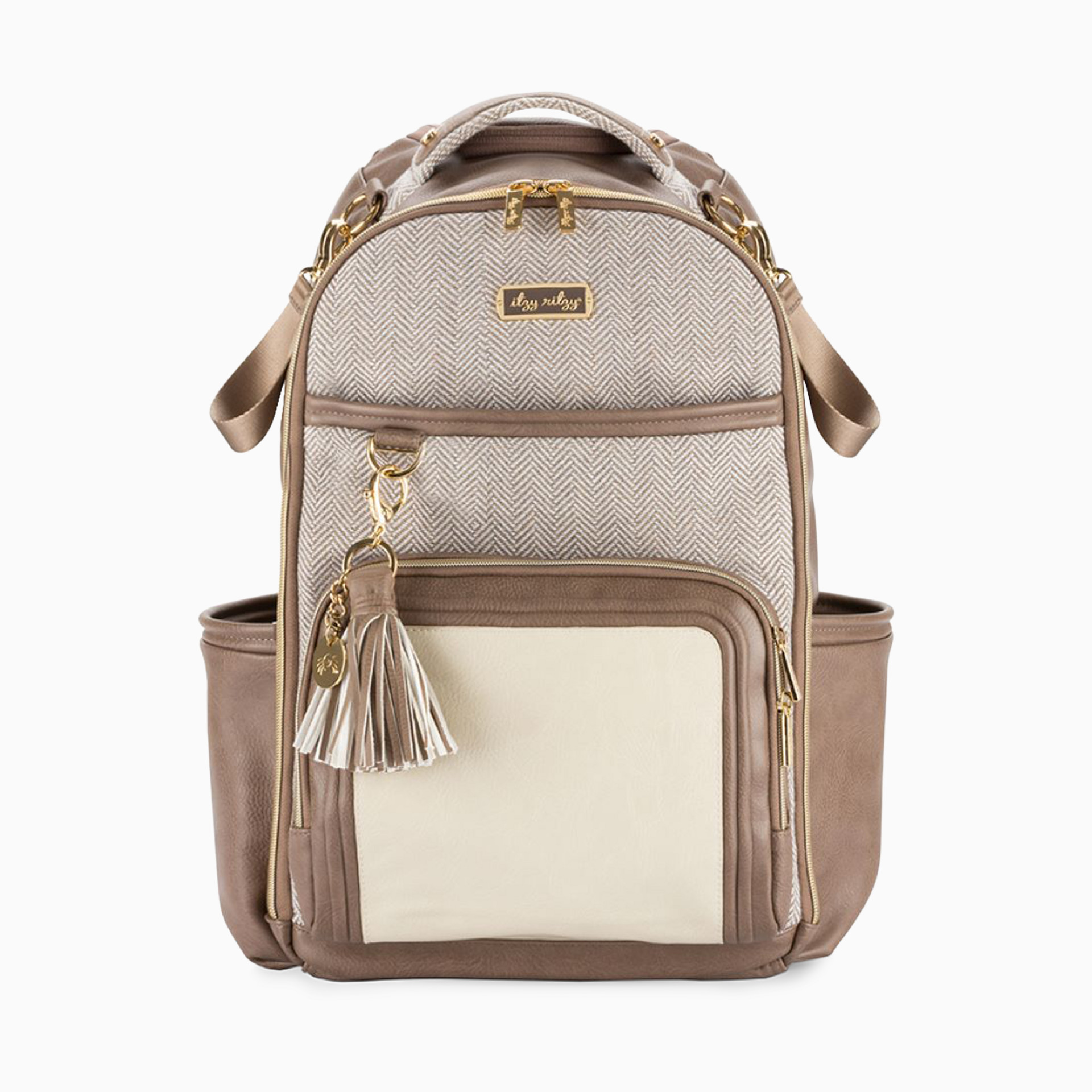 NWT Itzy Ritzy Boss Large Backpack Diaper Bag Itzy Ritzy Boss Plus Diaper Bag - Coffee & Cream | Babylist Shop main image 2