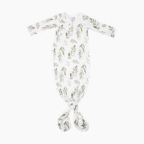 Copper Pearl Baby Gown - Knotted Newborn Sleepers for Baby Boy and Girl, Soft Stretchy Long Sleeve Infant Gowns with Bottom Tie and Hand Mittens, Perfect Hospital Coming Home Outfit (Fern)