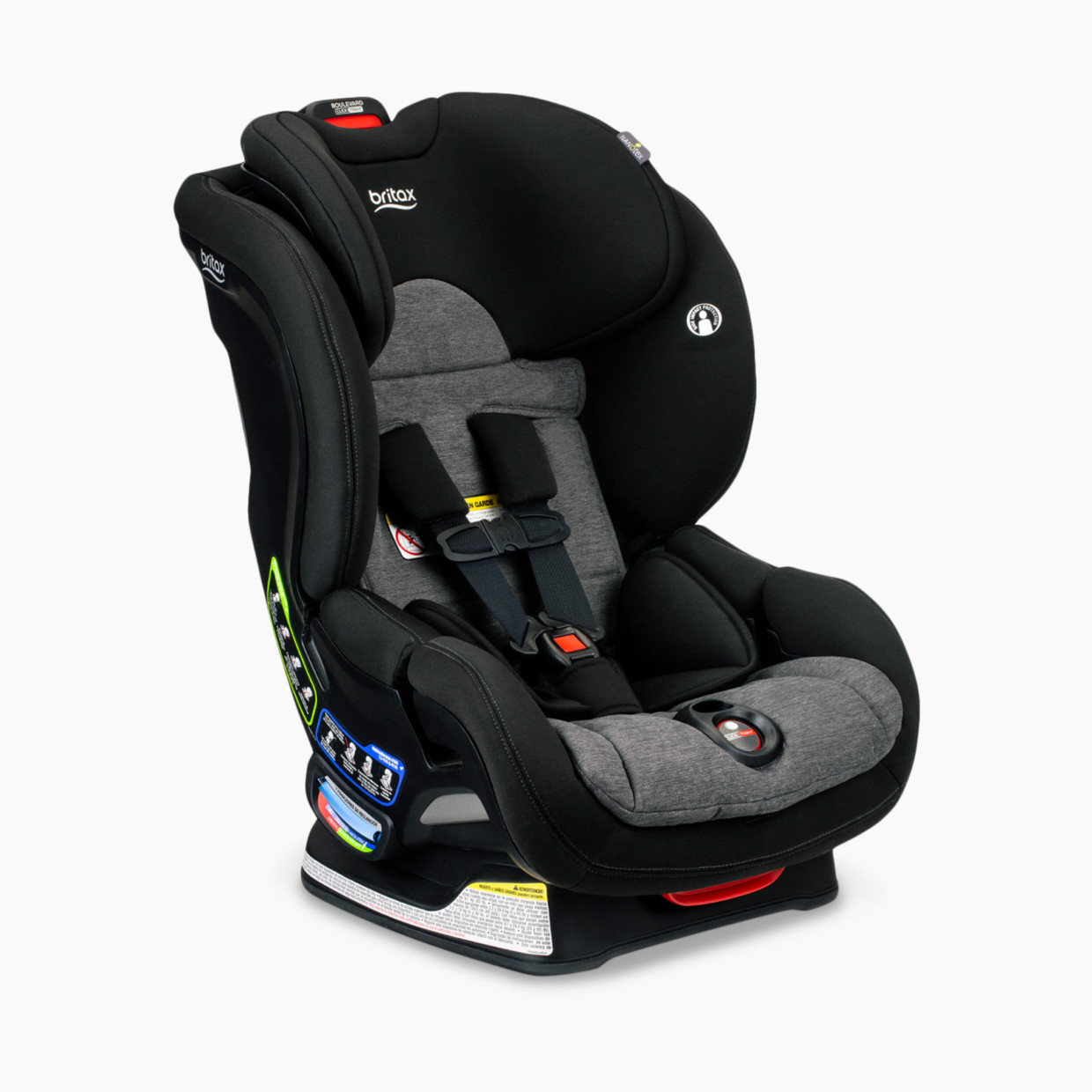 Britax Boulevard ClickTight Convertible Car Seat with Anti-Rebound Bar - Stay Clean Stainless.