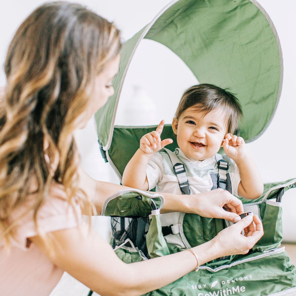 Baby Delight Go With Me Venture Deluxe Portable Chair - Moss Bud.