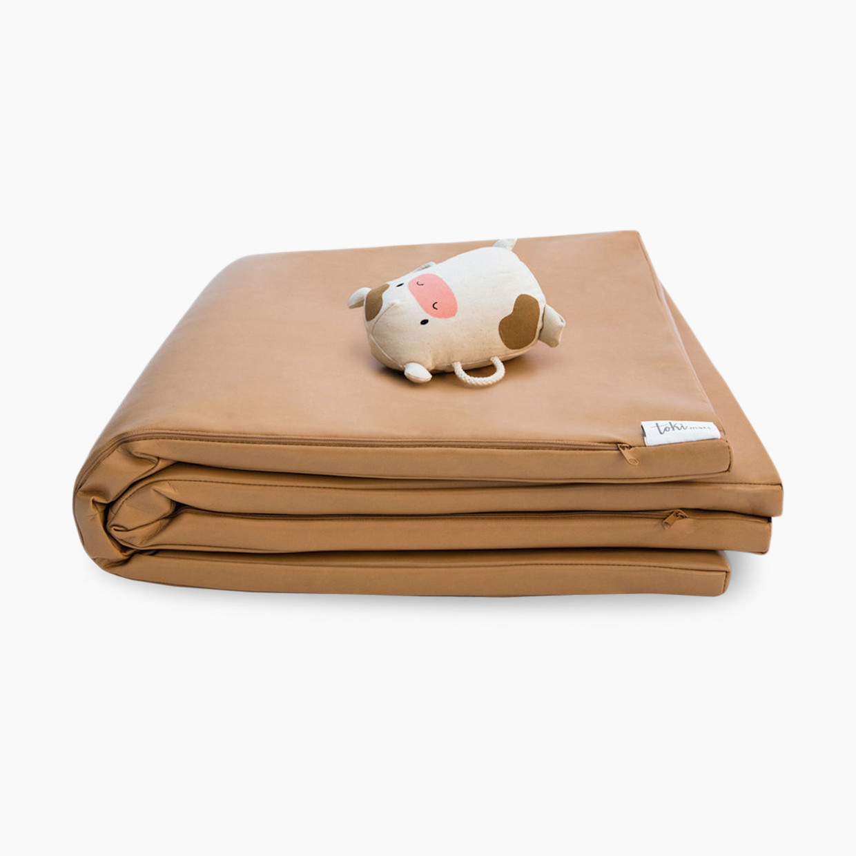 Toki Kids Standard Vegan Leather Padded Play Mat - Sand.