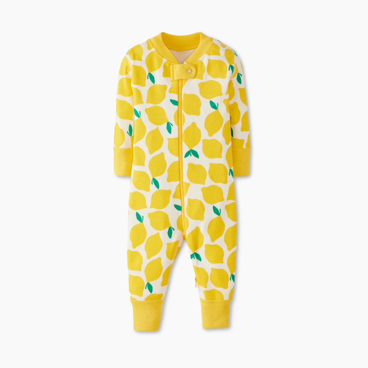 Hanna Andersson Baby Print Footless Sleeper - Lemon Stand, 0-3 Months.