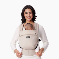 Momcozy Baby Carrier - Ergonomic, Cozy and Lightweight Carrier for 7-44lbs, Effortless to Put On, Ideal for Hands-Free Parenting, Enhanced Lumbar Support, Purehug for Infant to Toddler, Khaki