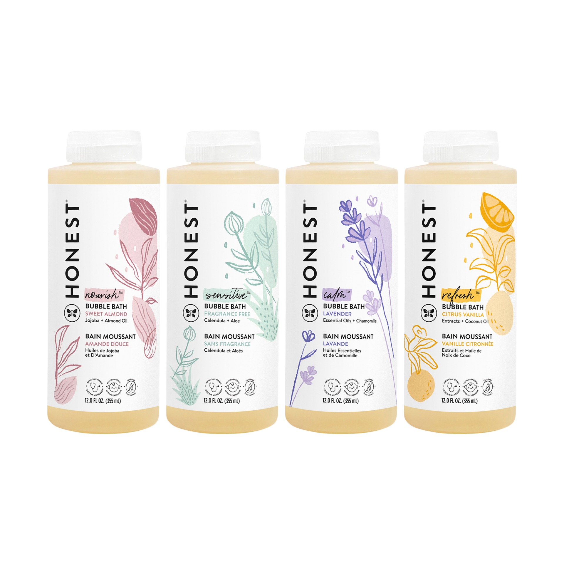 The Honest Company Bubble Bath - Nourish (Sweet Almond), 12 Fl Oz.