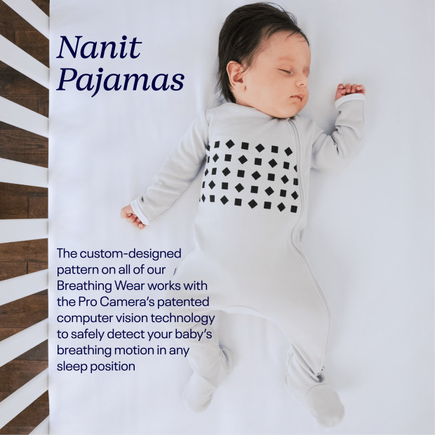 Nanit Nanit Breathing Wear Pajamas - Pebble Grey, 3 M.