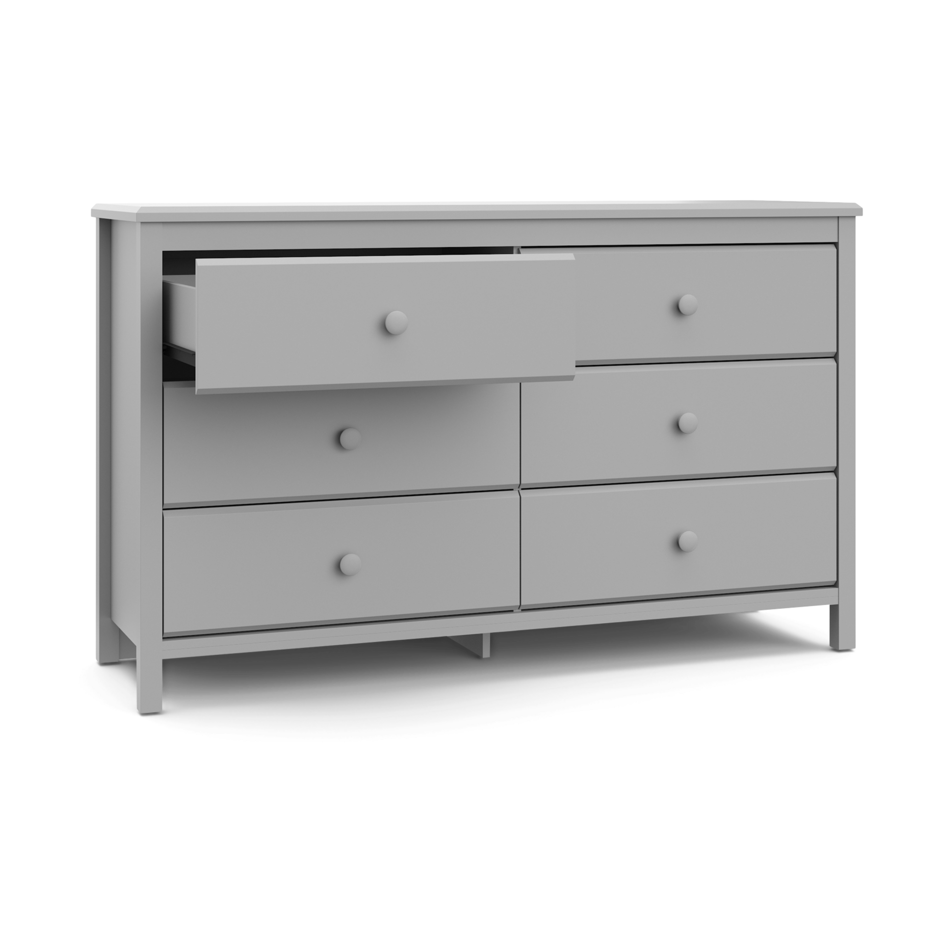 Storkcraft Alpine 6 Drawer Dresser - Pebble Gray.