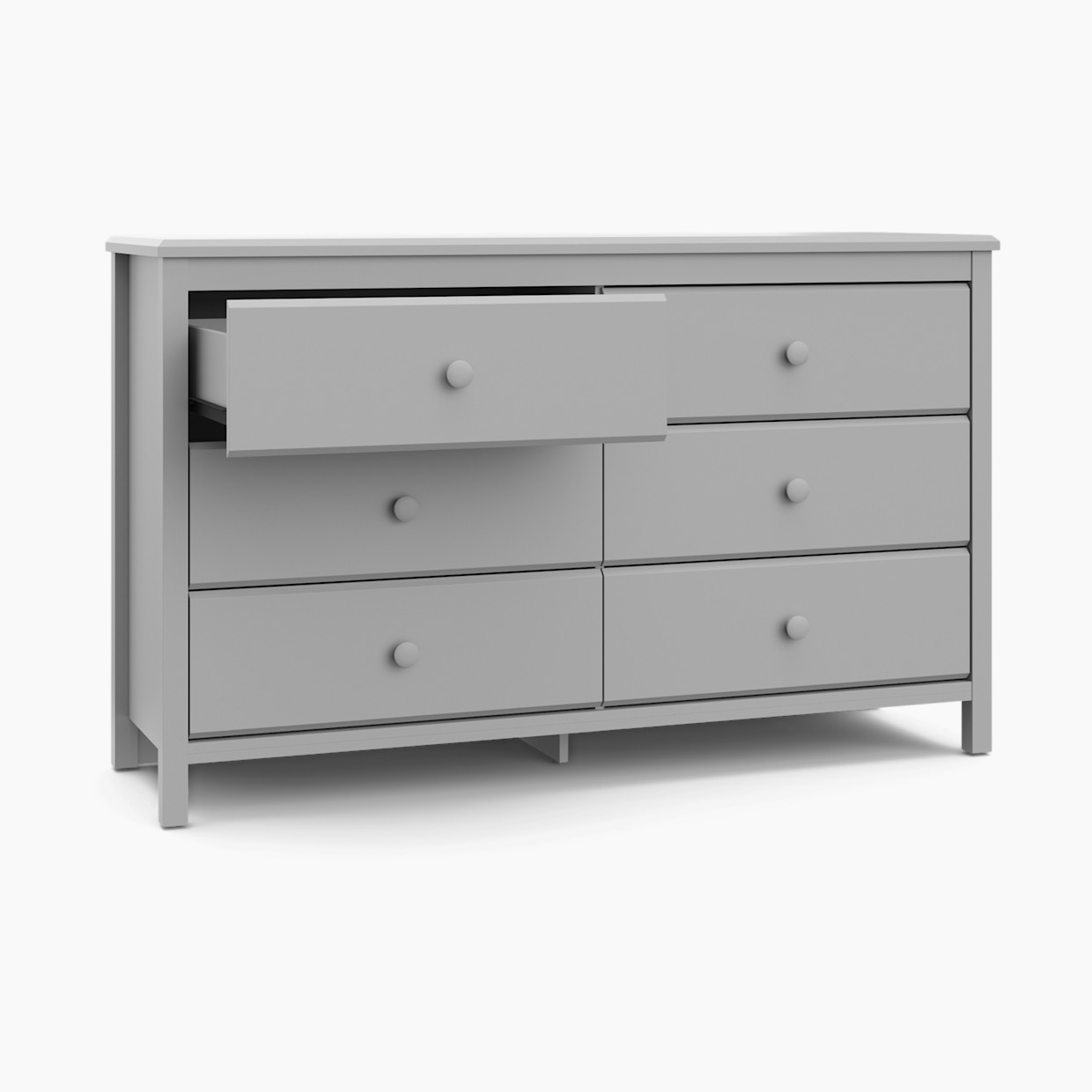 Storkcraft Alpine 6 Drawer Dresser - Pebble Gray.