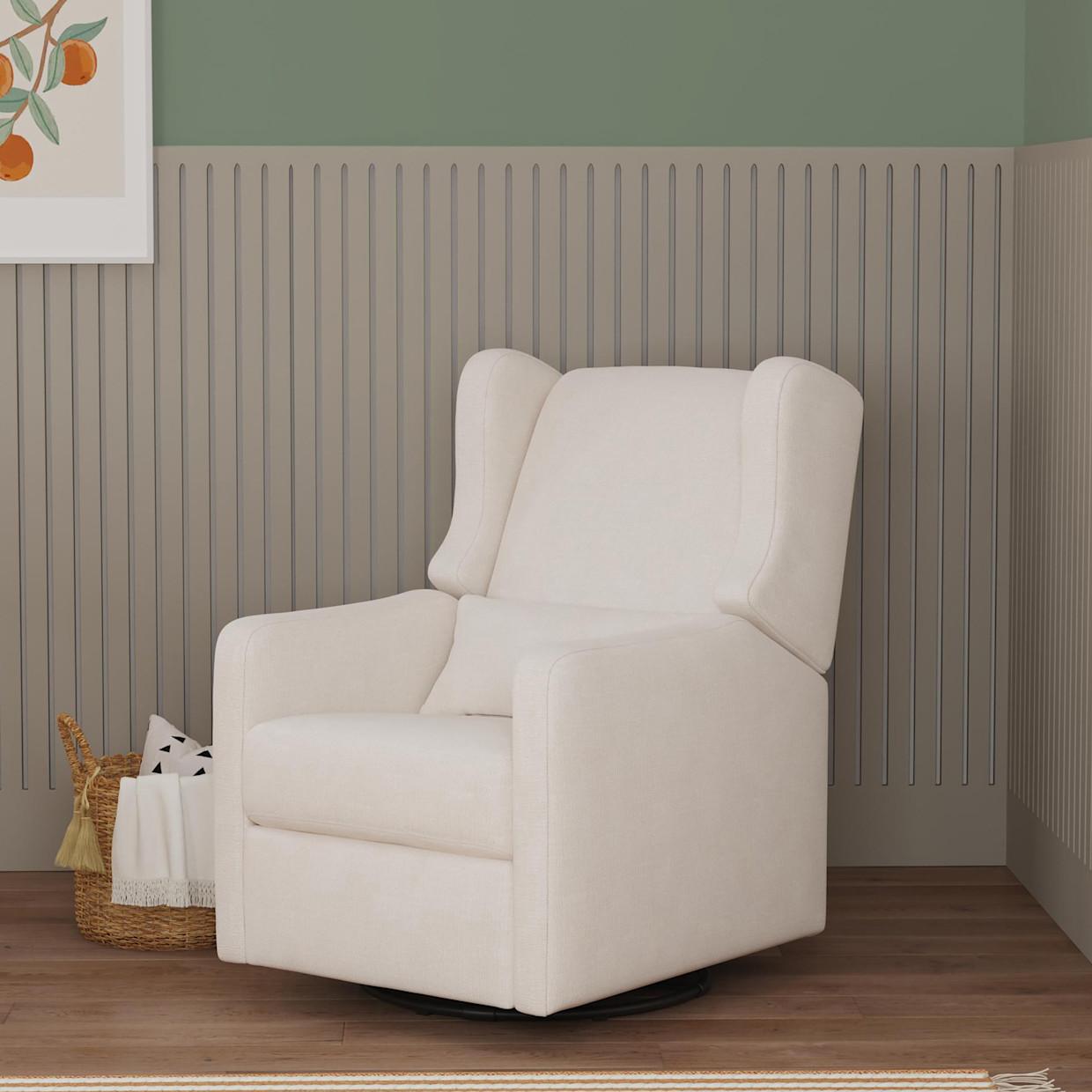 Carter's by daVinci Arlo Recliner and Swivel Glider - Performance Cream Linen.