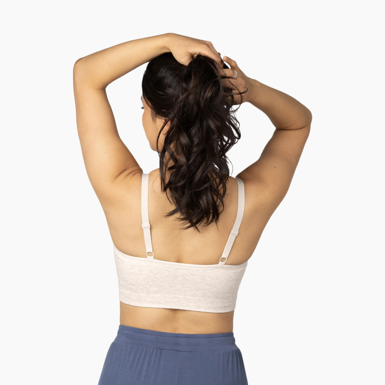 Kindred Bravely Sublime Bamboo Hands-Free Pumping Lounge & Sleep Bra - Oatmeal Heather, Small.