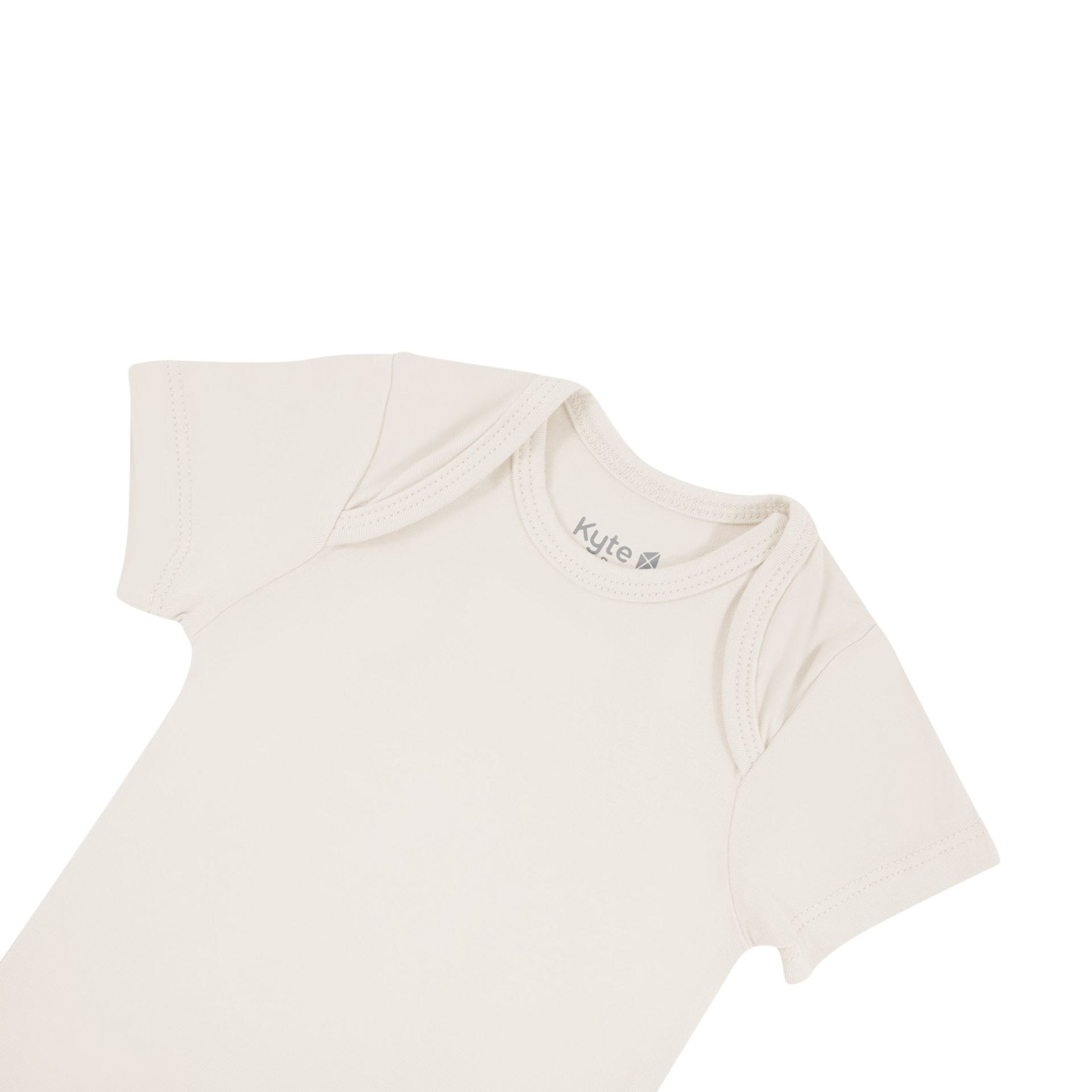 Kyte Baby Short Sleeve Bodysuit - Oat, 3-6 M.