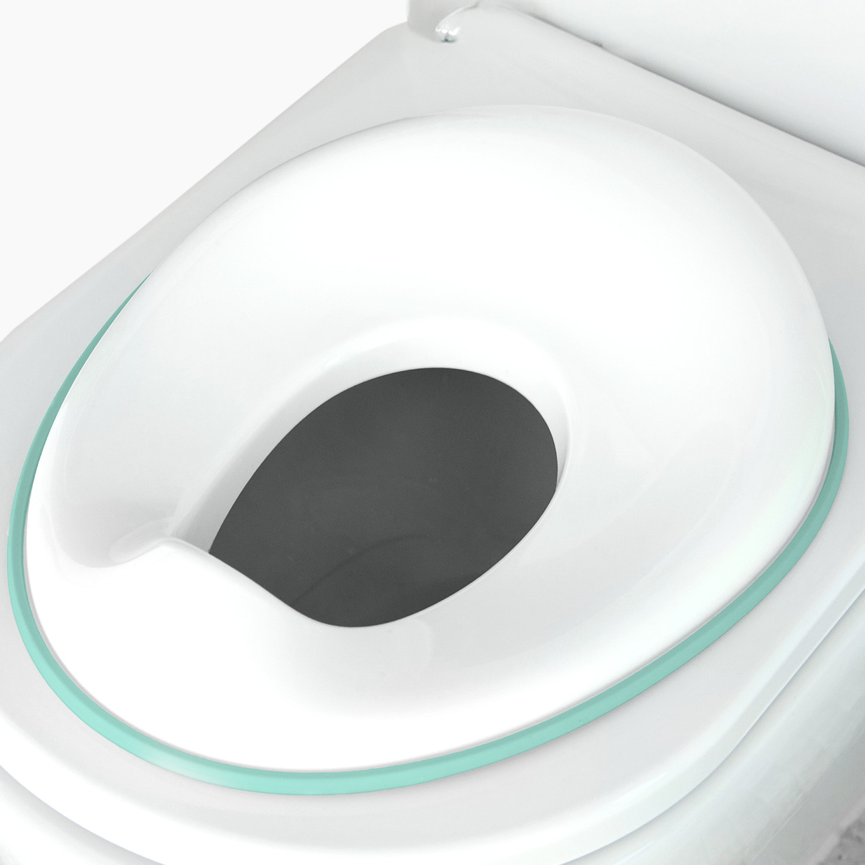 Jool Baby Potty Training Seat with Storage Hook - White/Aqua.