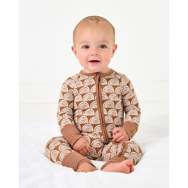 Little Sleepies Rust Rainbows Zippy.