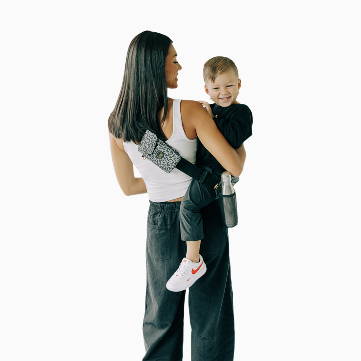 Tushbaby Liftoff Toddler Sling - Black/Cream.