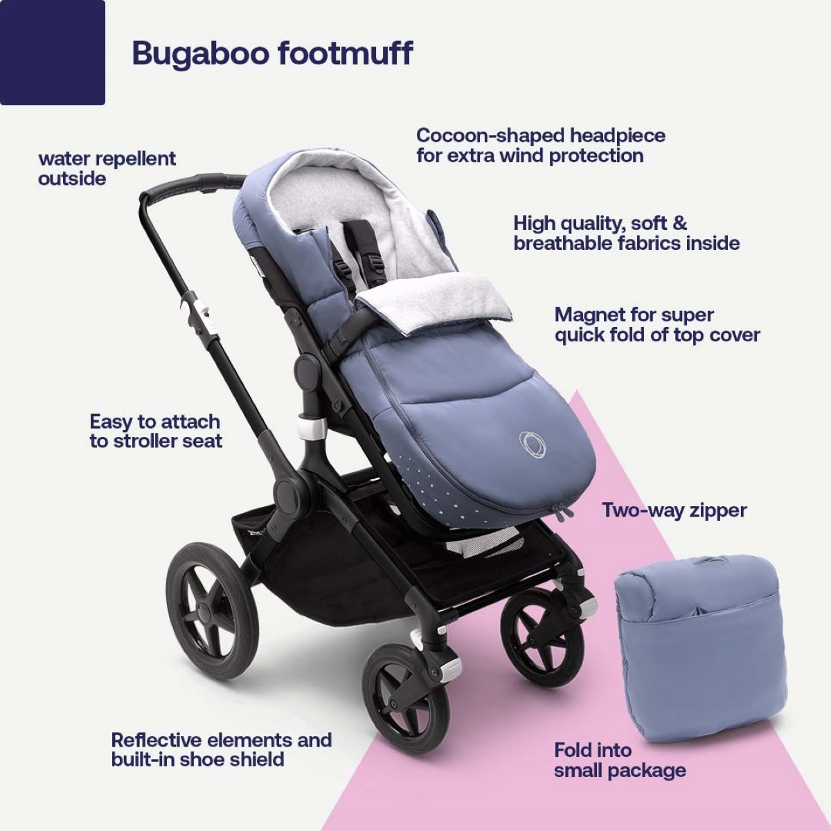 Bugaboo Footmuff - Dune Taupe.