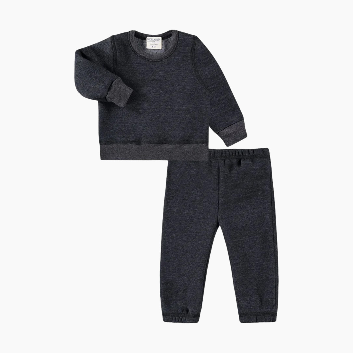 Paige Lauren Baby Blanket Blend Fleece Loungewear Sets-Splendid - Black, 9-12m.