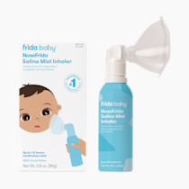 Frida Baby NoseFrida Saline Mist Nasal Inhaler, Decongestant Spray for Congestion & Allergy Relief for Babies + Kids, Nasal Saline Spray, Soothes Stuffy Nose & Sore Throat, Includes Mask, Made in USA